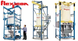 Stacje rozładunku big bagów Flexicon – bezpyłowe opróżnianie