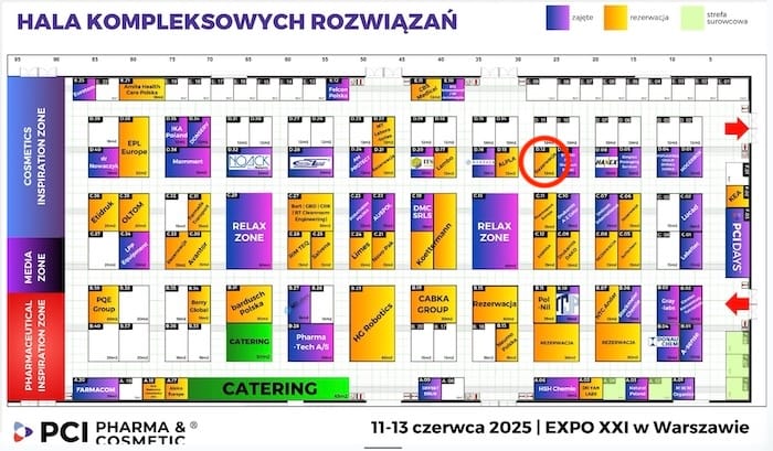 Targi urządzeń dla farmacji PCI Days w Warszawie 11 - 13 czerwca 2025 (Expo XXI)